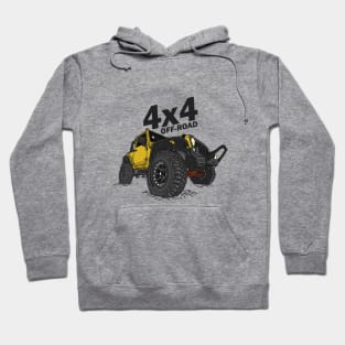 4x4 Off Road Jeep Yellow Hoodie